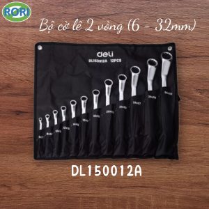 DL150012A là bộ cờ lê 2 vòng miệng bao gồm 12 chiếc, với đầy đủ các kích thước thông dụng từ 6 - 32mm. Cho phép xử lý được hầu hết các chi tiết ren như bulong và đai ốc trong khoảng kích thước này.