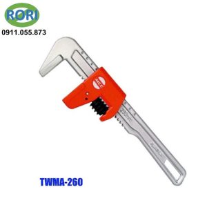 TWMA-260 Mỏ lết không răng 260mm - Mẫu mỏ lết được sản xuất bởi thương hiệu MCC Japan. Với thiết kế tiện dụng. Khả năng mở ngàm đến 70mm. Điều Này giúp hỗ trợ cho việc siết-mở các loại bu lông, đai ốc, các phụ kiện ống nước, téc nước và các chi tiết có ren có kích thước trong khoảng nêu trên. Giải pháp RORI tự hào là đơn vị uy tín, chuyên cung cấp và phân phối chính hãng các loại dụng cụ cầm tay, dụng cụ - thiết bị - vật tư kim khí, máy công cụ, dụng - thiết bị điện, vật tư phòng sơn, phòng sạch, bảo hộ lao động,... tại khu vực Miền Trung. Đặc biệt là tại các tỉnh Huế, Đà Nẵng, Quảng Nam, Quảng Ngãi.