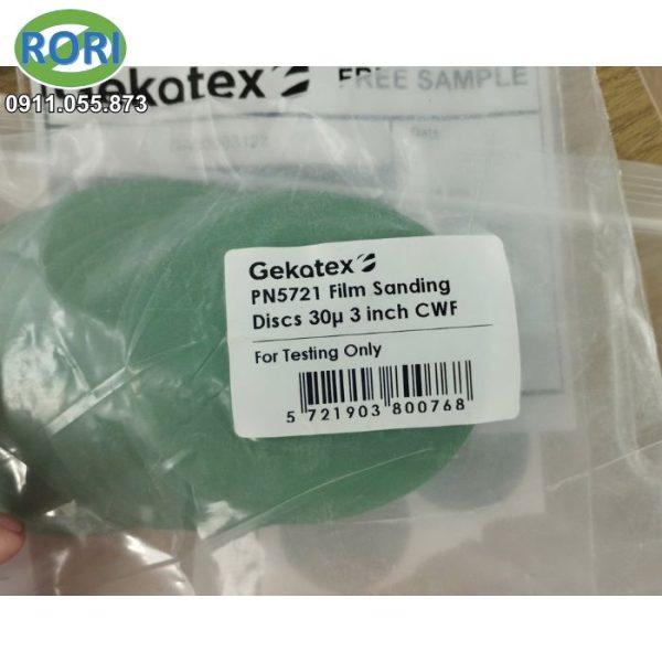 Gekatex PN5721 - Giấy nhám đĩa 30μ (Kích thước 3", 5", 6") là mẫu sản phẩm giấy nhám có khả năng hỗ trợ mài, chà nhám bề mặt sản phẩm với tính hiệu quả cao. Thiết kế lông gai dán ở mặt sau, giúp thao tác lắp và đế mài và thay thế trở nên dễ dàng. Giúp tăng độ hoàn thiện và giá trị của sản phẩm. Giải pháp RORI tự hào là đơn vị uy tín, chuyên cung cấp và phân phối chính hãng các loại dụng cụ cầm tay, dụng cụ - thiết bị - vật tư kim khí, máy công cụ, dụng - thiết bị điện, vật tư phòng sơn, phòng sạch, bảo hộ lao động,... tại khu vực Miền Trung. Đặc biệt là tại các tỉnh Huế, Đà Nẵng, Quảng Nam, Quảng Ngãi.