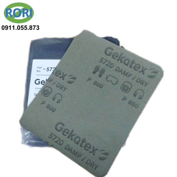 Gekatex PN5720 - Giấy nhám P800, kích thước 4.5x5.5 inch là mẫu sản phẩm giấy nhám có khả năng hỗ trợ mài, chà nhám bề mặt sản phẩm với tính hiệu quả cao.  Giúp tăng độ hoàn thiện và giá trị của sản phẩm. Giải pháp RORI tự hào là đơn vị uy tín, chuyên cung cấp và phân phối chính hãng các loại dụng cụ cầm tay, dụng cụ - thiết bị - vật tư kim khí, máy công cụ, dụng - thiết bị điện, vật tư phòng sơn, phòng sạch, bảo hộ lao động,... tại khu vực Miền Trung. Đặc biệt là tại các tỉnh Huế, Đà Nẵng, Quảng Nam, Quảng Ngãi.