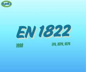 Tiêu chuẩn EN 1822 là tiêu chuẩn quan trọng được Châu Âu đưa ra vào năm 1998. Với mục đích nhằm kiểm tra và phân loại các bộ lọc không khí tuyệt đối. bao gồm các bộ lọc epa, bộ lọc hepa và bộ lọc ulpa