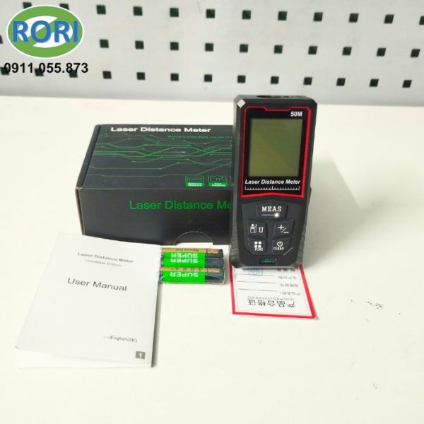 Máy đo khoảng cách laser 50m AK-E50 với thiết kế nhỏ gọn và độ chính xác cao, tích hợp bọt thủy lấy hướng cho tia đo nằm ngàng giúp công việc đo đạc nhanh chóng và chính xác hơn.