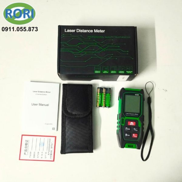 Máy đo khoảng cách laser 100m AK-Y100 với thiết kế nhỏ gọn và độ chính xác cao, tích hợp 2 ống bọt thủy lấy hướng cho tia đo nằm ngang và dọc giúp công việc đo đạc nhanh chóng và chính xác hơn.