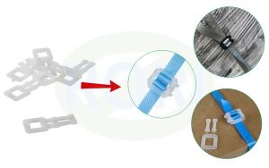 khóa nhựa dây đai hay còn gọi là bọ nhựa khóa dây đai. đay là phụ kiện phổ biến và chuyên dụng cho dây đai nhựa PP. giúp khóa chặt 2 đầu dây đai để không bị bung, khiến hàng hàng hóa không bị xê dịch hoặc xô xát trong quá trình vận chuyển và xếp chồng.