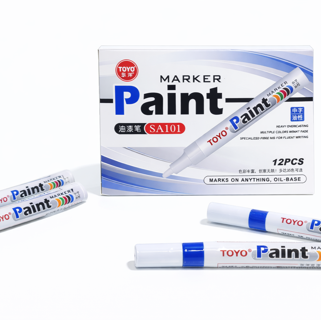 Bút sơn toyo chính hãng, được sử dụng phổ biến trong xưởng cơ khí, nhà máy sản xuất, công trình xây dựng và ngành gia công kim loại