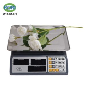 Cân điện tử Deli DL338005 thiết kế hiện đại, mặt khay inox rộng chắc chắn, hiển thị LED rõ nét giúp cân trọng lượng và tính tiền nhanh chóng. Sản phẩm phù hợp cho cửa hàng tạp hóa, quầy thực phẩm, siêu thị mini với độ chính xác cao và độ bền ổn định.