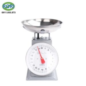 Cân đồng hồ cơ 20kg Deli DL338004 thiết kế chắc chắn, mặt số lớn rõ nét, độ chia 100g chính xác, phù hợp cân thực phẩm, nông sản và hàng hóa tại gia đình, cửa hàng và nhà bếp.