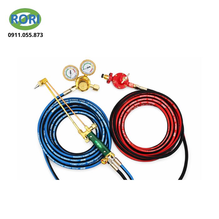dây hàn gió đá dùng để dẫn khí oxy và khí nhiên liệu (gas/acetylene) từ bình chứa đến mỏ hàn/cắt