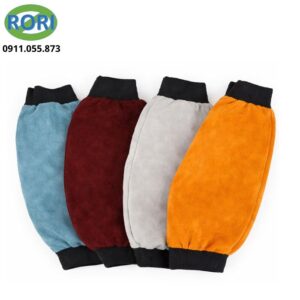 Ống tay da hàn da bò dày chống tia lửa, bảo hộ cánh tay cho thợ hàn