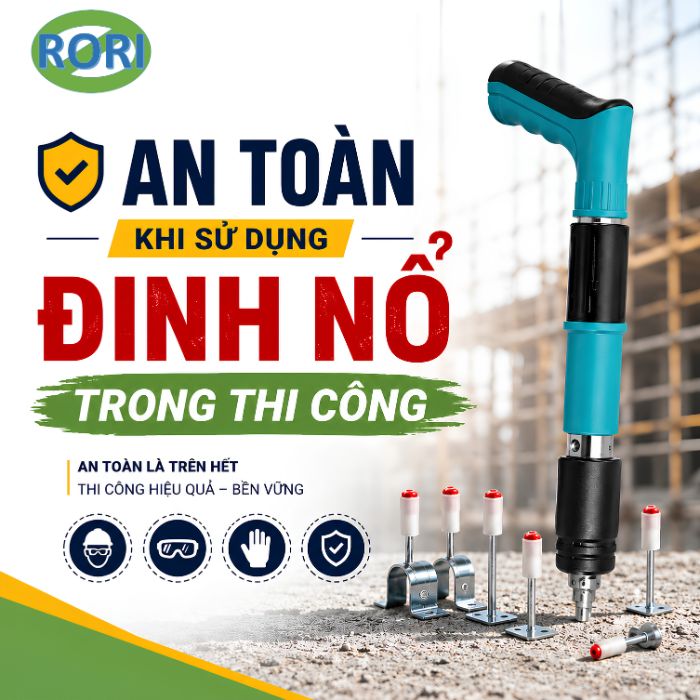 Sử dụng đinh nổ an toàn và đúng kỹ thuật không chỉ giúp đảm bảo an toàn trong quá trình thi công mà còn đảm bảo được chất lượng bề mặt, chất lượng liên kết. Từ đó góp phần nâng cao hiệu quả và tiến độ toàn công trình