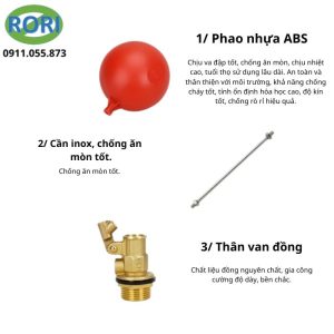 Van phao cơ DN15 là loại phao cơ bồn nước có khả năng tự ngắt nước và kiểm soát mực nước vô cùng hiệu quả và dễ dàng sử dụng. Chi phí thực hiện thấp. Nó thường được hay gọi là phao cơ chống tràn, phao cơ tự ngắt nước