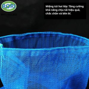    Túi lưới đựng đồ chất liệu lưới cước xanh là túi đựng dụng cụ tiện lợi, dễ sàng sử dụng. Túi đựng với thiết kế dây rút làm quá trình vận chuyển dễ dàng tránh rơi mất đồ.