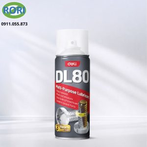 Dầu chống rỉ sét 200mL hay còn gọi là chất chống oxy hóa là loại chất bôi trơn có khả năng bảo vệ các chi tiết kim loại bằng cách tạo lớp màng mỏng ngăn cách với môi trường xung quanh. Sản phẩm này đến từ thương hiệu nổi tiếng Deli, với thiết kế dạng xịt tiện lợi cùng công dụng đa dạng. Sản phẩm sẽ mãng mang đế cho bạn trải nghiệm tốt nhất.