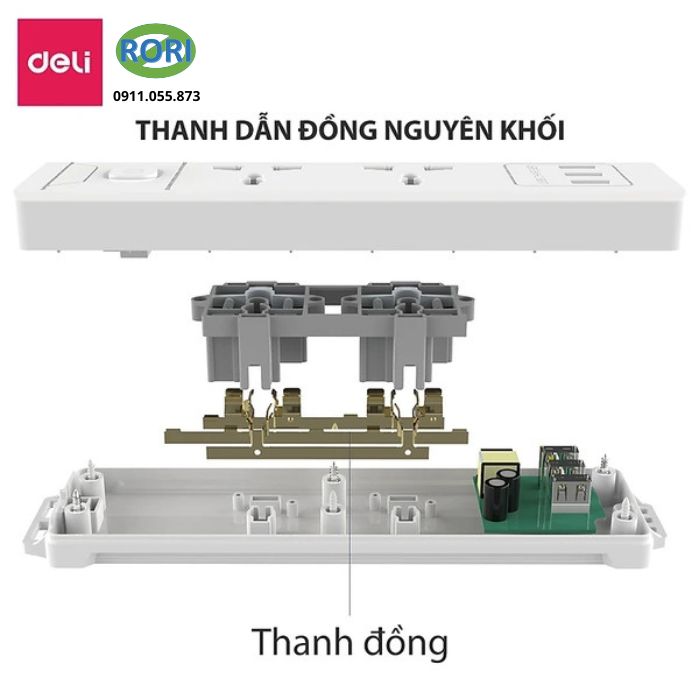 Ổ cắm điện Deli ET408 là giải pháp sử dụng điện an toàn nhờ chất liệu chống cháy. Ngoài ra sản phẩm còn là loại ổ điện đa năng phù hợp với nhiều loại thiết bị điện tử. Thiết kế gọn gàng và dễ dàng sử dụng. Phù hợp cho mọi yêu cần cần thiết của khách hàng.
