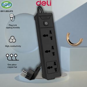 Ổ điện đa năng CT701 là dòng sản phẩm thuộc thương hiệu Deli. Sản phẩm được thiết lập các ổ điện đa năng, chất liệu bền bỉ nhằm tăng khả năng chống cháy. Ngoài ra sản phẩm còn hỗ trợ ổn áp và nâng cao độ chống giật khi sử dụng.