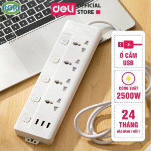 Ổ điện chính hãng Deli ET411 là loại ổ điện thông đến từ thương hiệu Deli. Đây là thương hiệu nổi tiếng với nguồn sản phẩm chất lượng uy tín. Sản phẩm này của Deli được thiết kế để tăng khả năng chống giật cũng như phù hợp với nhiều thiết bị điện tử khác nhau. Nếu bạn đang cần một ổ cắm điện đa năng thì đây sẽ là lựa chọn tuyệt vời cho bạn.