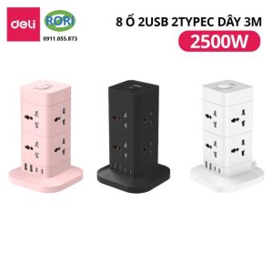 Ổ điện hình trụ ET763 là giải pháp cấp nguồn hiện đại dành cho gia đình, văn phòng và không gian làm việc chuyên nghiệp. Thiết kế dạng trụ giúp tối ưu diện tích sử dụng, đồng thời mang lại khả năng kết nối nhiều thiết bị trong cùng một thời điểm. Không chỉ tiện lợi, sản phẩm còn thiết kế theo tiêu chí an toàn, chống cháy và chống giật. Đây là lựa chọn đáng cân nhắc cho những ai cần một thiết bị cấp nguồn ổn định và bền bỉ.