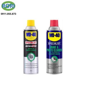 Chất tẩy rửa WD40 với khả năng làm sạch các chi tiết cơ khí hiệu quả thì đây là sản phẩm đáng để cân nhắc. Sản phẩm được thiết kế để loại bỏ nhanh dầu phanh, dầu mỡ, bụi bẩn và các tạp chất trên hệ thống phanh.