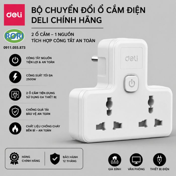 Việc mở rộng nguồn điện cho nhiều thiết bị sẽ trở nên đơn giản hơn với ổ điện chống cháy ET714. Sản phẩm có thiết kế nhỏ gọn, tích hợp công tắc nguồn riêng và 2 ổ cắm điện đa năng, giúp đáp ứng tốt nhu cầu sử dụng trong gia đình. Đây là loại ổ cắm điện đa năng hỗ trợ chống giật, chống cháy giúp tăng độ an toàn khi sử dụng lâu dài.