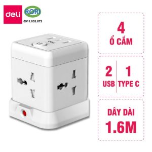Ổ điện thông minh CT413 là mẫu ổ cắm đa năng đến từ thương hiệu Deli, được thiết kế dành cho nhu cầu sử dụng điện trong gia đình, văn phòng và cửa hàng. Thiết kế hiện đại phù hợp cho nhiều thiết bị điện tử, nhiều màu sắc cùng khả năng sử dụng an toàn khiến sản phẩm trở thành ổ điện công suất lớn được nhiều người lựa chọn.