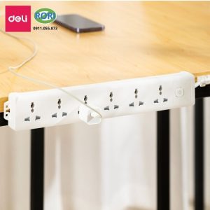 Ổ cắm điện thông minh Deli 6 ổ cắm là giải pháp cấp nguồn tiện lợi cho nhiều thiết bị trong cùng một không gian. Sản phẩm sở hữu dây dài 3m, công suất tối đa 2500W và dòng điện 10A. Thiết kế hiện đại, chất liệu chịu nhiệt và khả năng hoạt động an toàn giúp người dùng yên tâm khi sử dụng. Đây là ổ điện công suất lớn cho gia đình, văn phòng,...