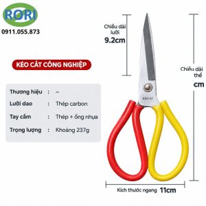 Kéo đa năng KEO-2C-P01 là dụng cụ phù hợp cho các công việc cắt và sơ chế thực phẩm trong gia đình nên còn được biết đến là kéo cắt thịt, kéo làm cá, kéo làm bếp,... Sản phẩm có thiết kế chắc chắn, phần lưỡi dài và sắc bén. Tay cầm bọc nhựa giúp thao tác thuận tiện hơn. Với kiểu dáng hai màu đỏ - vàng nổi bật, sản phẩm dễ nhận biết khi sử dụng. Đây là lựa chọn thực tế cho các công việc bếp núc hằng ngày.