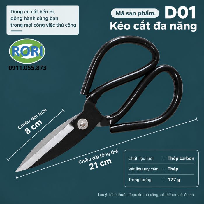 Kéo thủ công KEO-A3 hay kéo văn phòng là dụng cụ kéo đa năng phù hợp cho các công việc gia đình, văn phòng và làm đồ thủ công. Đây là loại kéo cắt cầm tay có thiết kế chắc chắn, kích thước vừa tay và dễ sử dụng trong nhiều tình huống. Phần lưỡi được làm từ thép carbon. Tay cầm bằng thép giúp tạo cảm xúc cầm chắc khi thao tác. Thiết kế đơn giản cũng giúp sản phảm dễ bảo quản sau khi sử dụng.